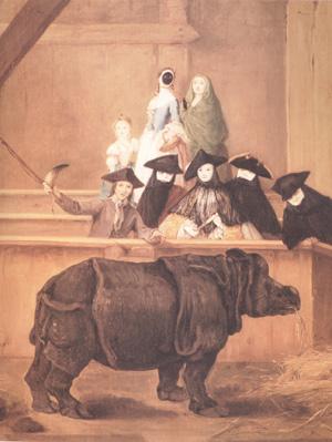 Pietro Longhi Exhibition of a Rhinoceros at Venice (nn03) Germany oil painting art